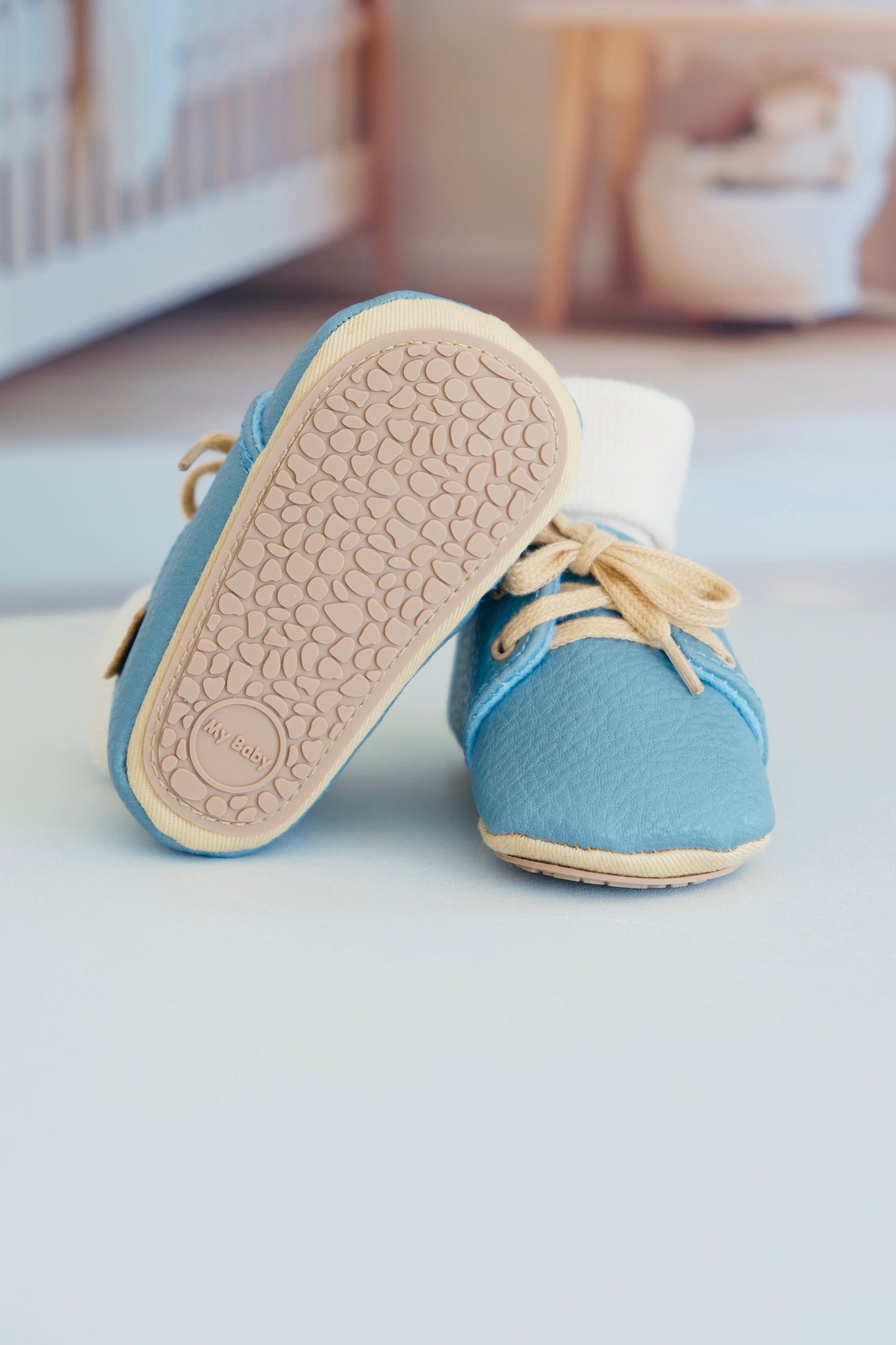 Leren schoentjes Adam | Blauw
