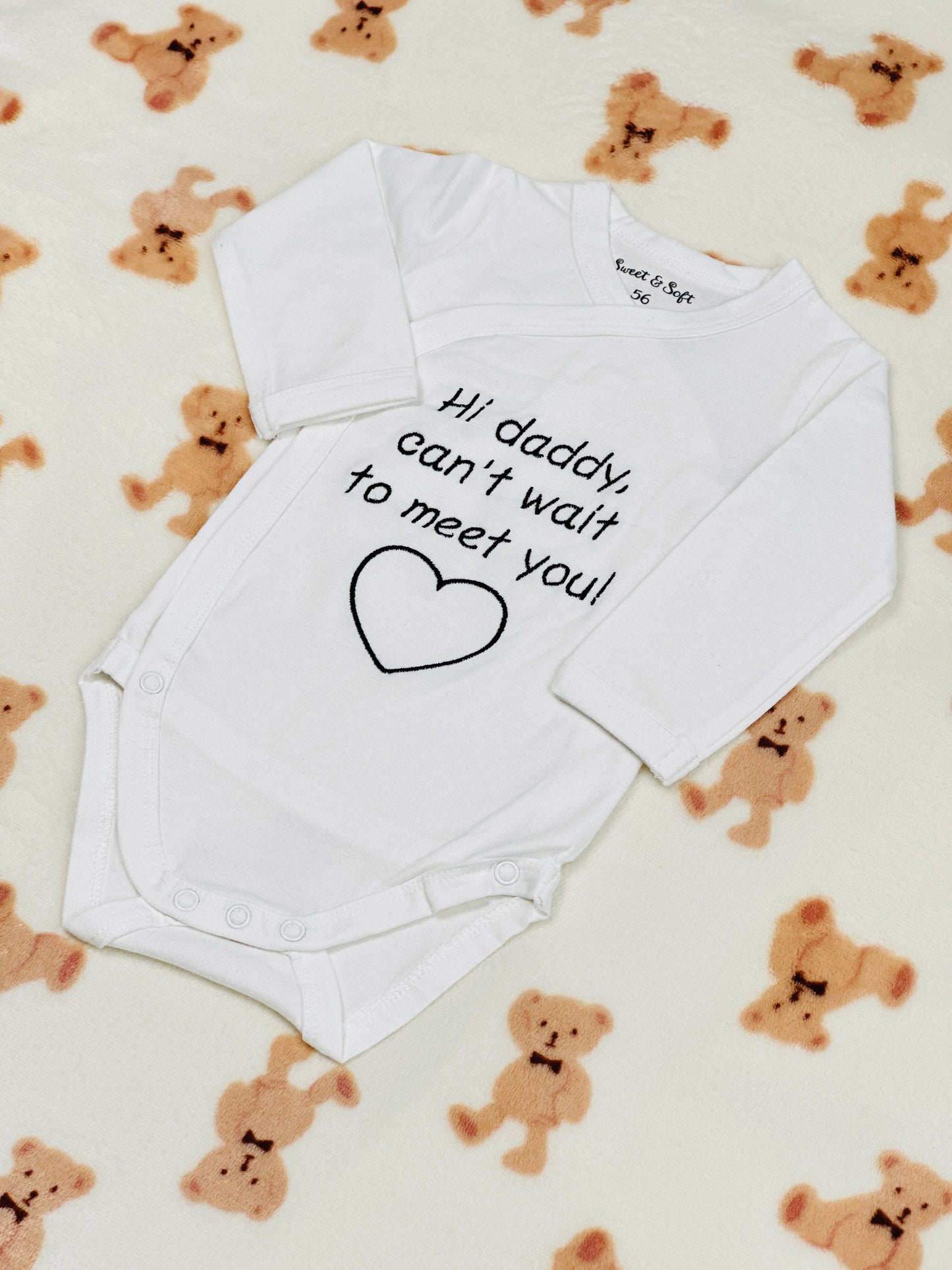 Romper | Hi daddy, can’t wait to meet you!