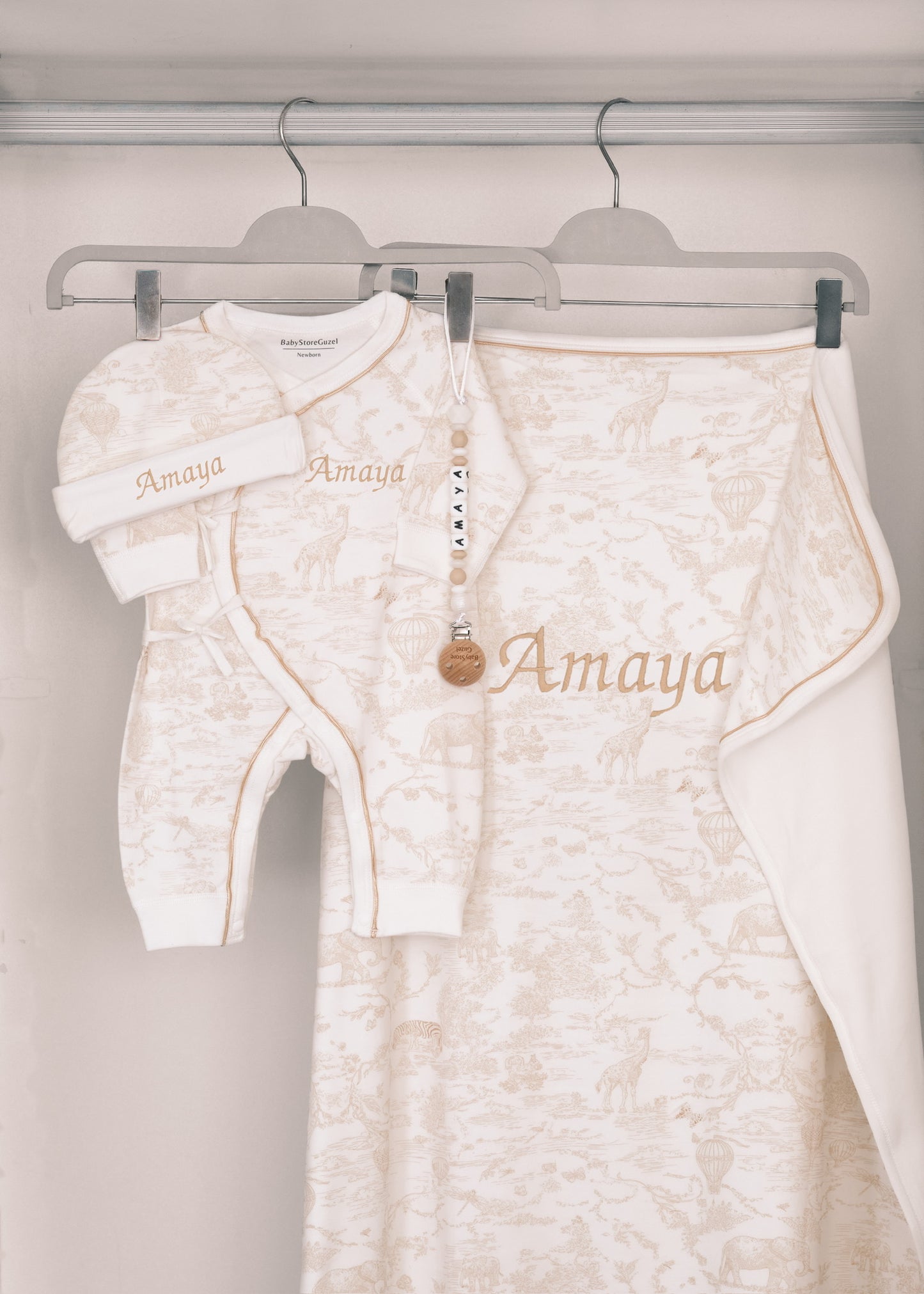 Dekentje Met Naam | Beige Adventure