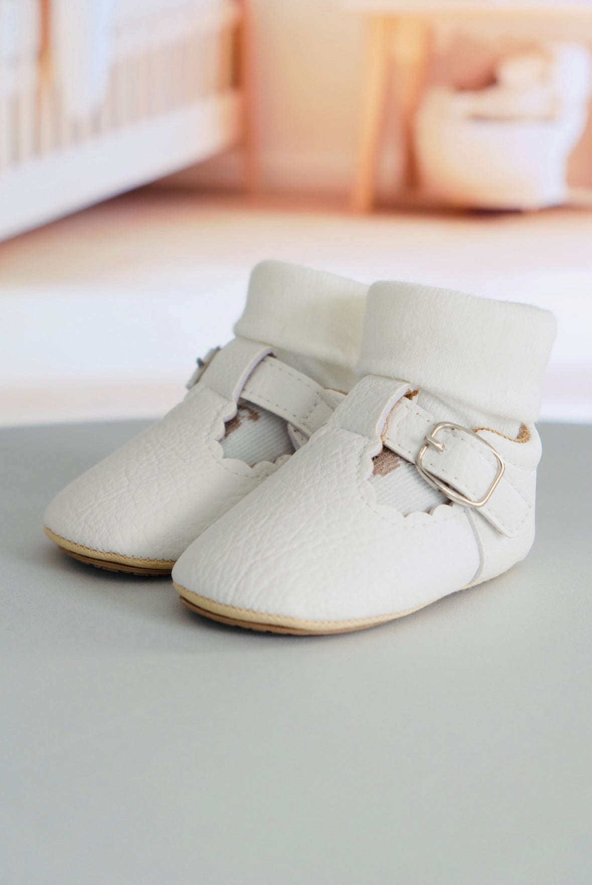 Leren schoentjes Issa | Wit