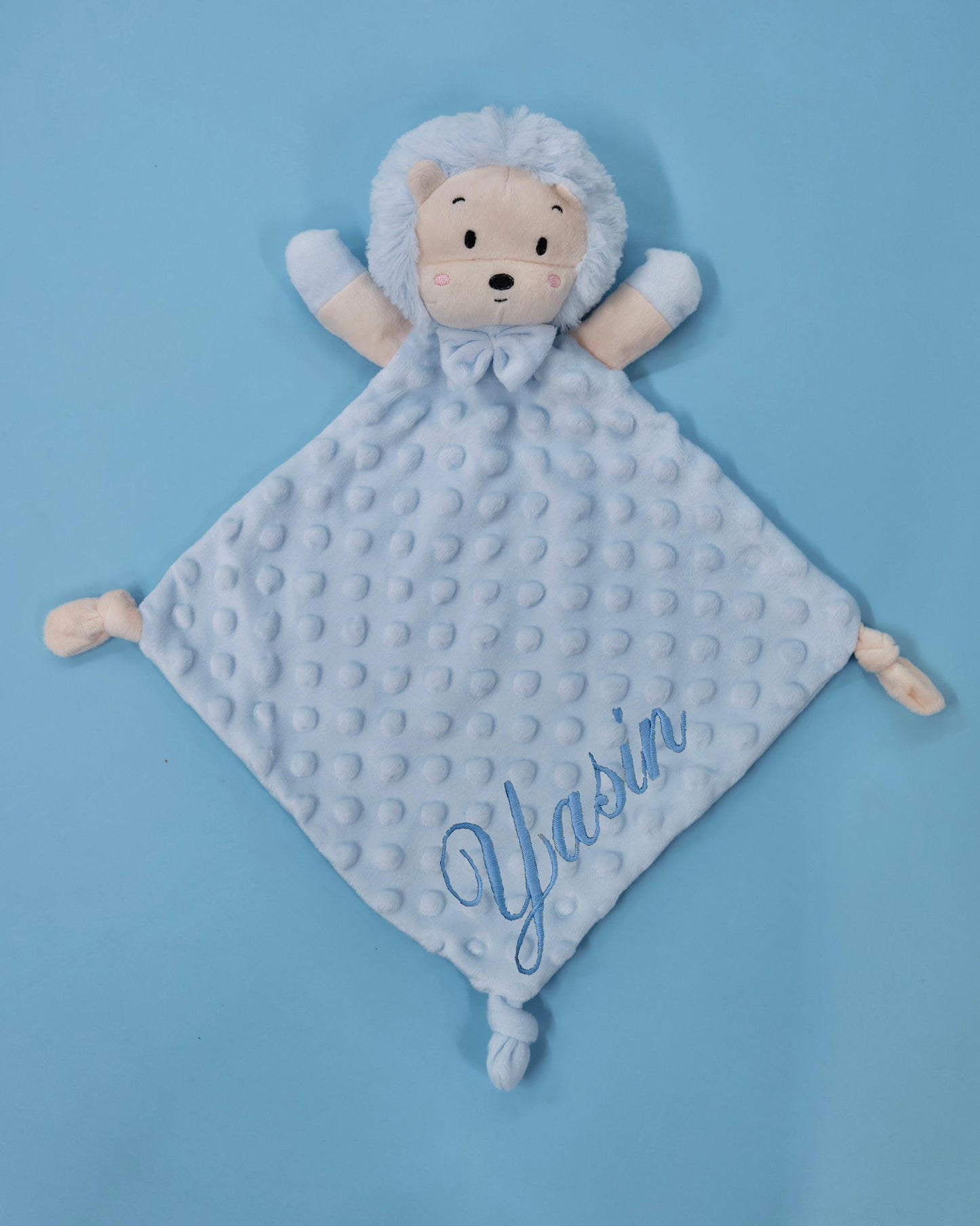 Knuffeldoekje Met Naam | Egel Blauw