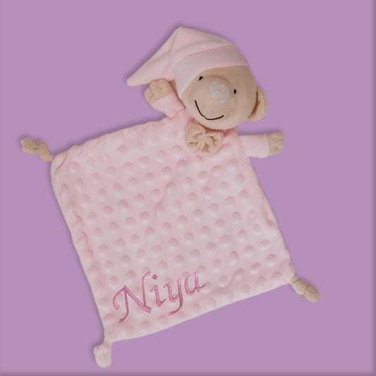 Knuffeldoekje Met Naam | Beer Roze