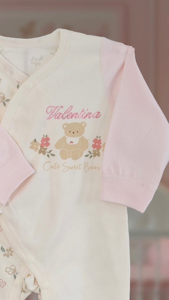 Boxpakje Met Naam | Bloomy Bear Pink