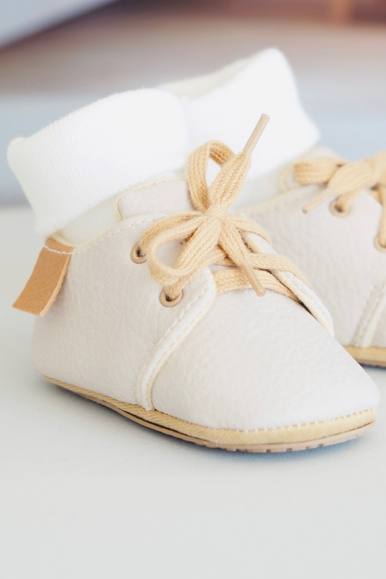 Leren schoentjes Adam | Beige