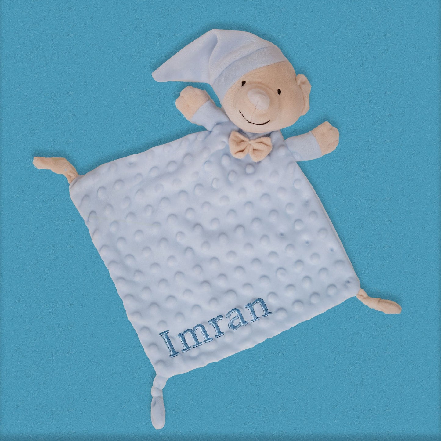 Knuffeldoekje Met Naam | Beer Blauw