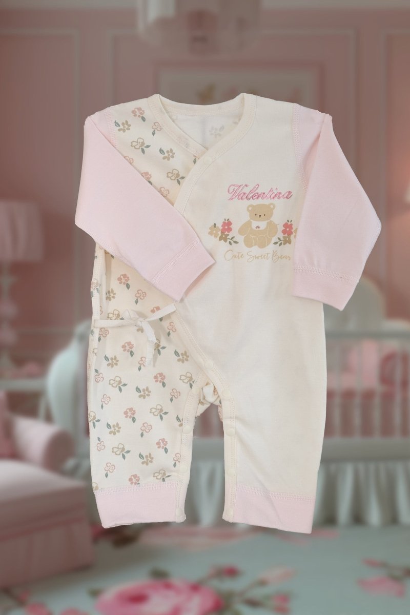Boxpakje Met Naam | Bloomy Bear Pink