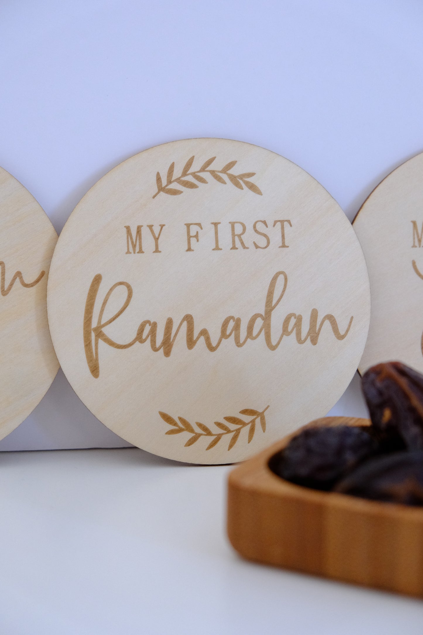 Houten bordjes set | Salaam + Ramadan + Eid