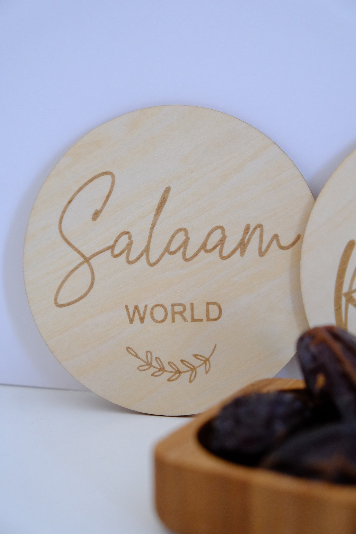 Houten bordjes set | Salaam + Ramadan + Eid