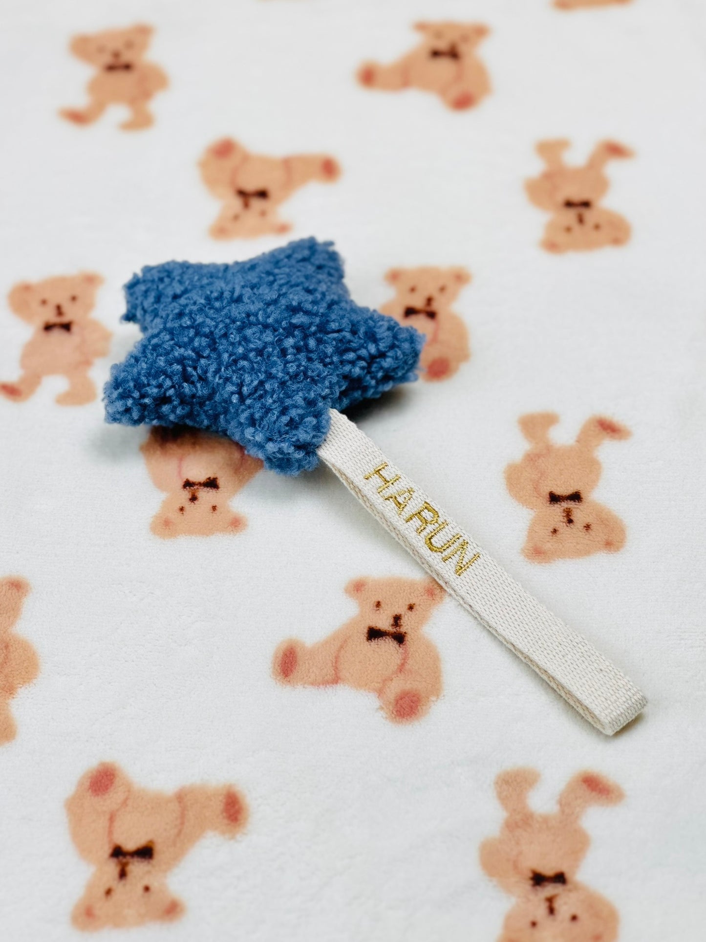 Speenknuffel met naam | Ster