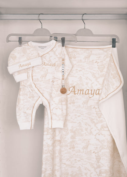Dekentje Met Naam | Beige Adventure