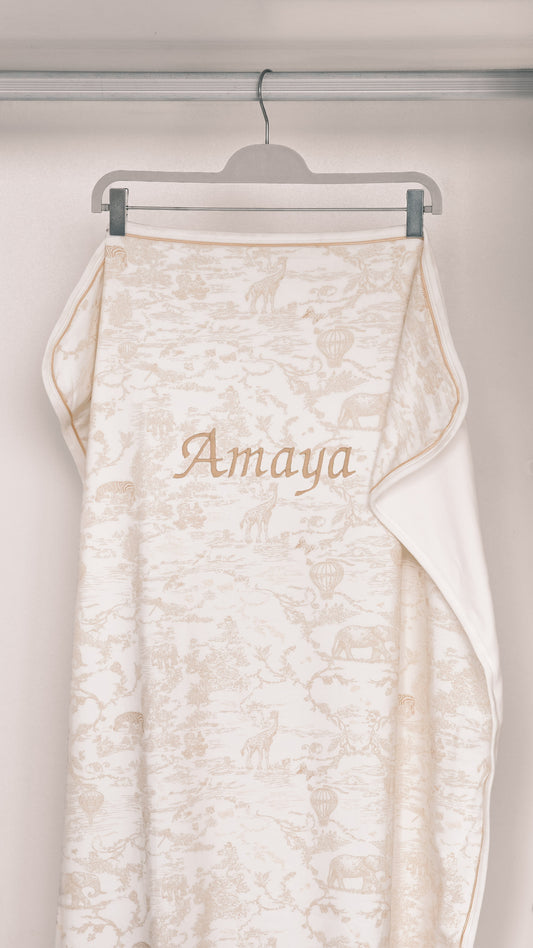Dekentje Met Naam | Beige Adventure